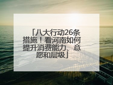 八大行动26条措施！看河南如何提升消费能力、意愿和层级