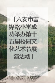 六安市雷锋路小学成功举办第十五届校园文化艺术节展演活动