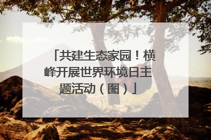 共建生态家园！横峰开展世界环境日主题活动（图）