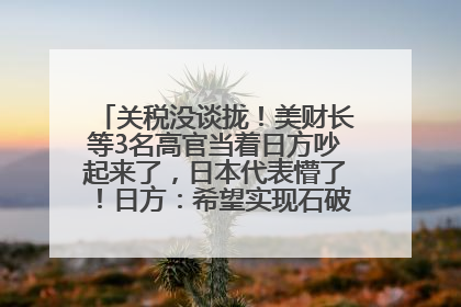 关税没谈拢！美财长等3名高官当着日方吵起来了，日本代表懵了！日方：希望实现石破茂与特朗普的会晤