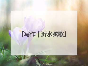 写作｜沂水弦歌