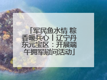 军民鱼水情 粽香暖兵心丨辽宁丹东元宝区：开展端午拥军慰问活动