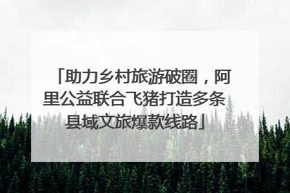 助力乡村旅游破圈，阿里公益联合飞猪打造多条县域文旅爆款线路