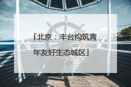 北京：丰台构筑青年友好生态城区