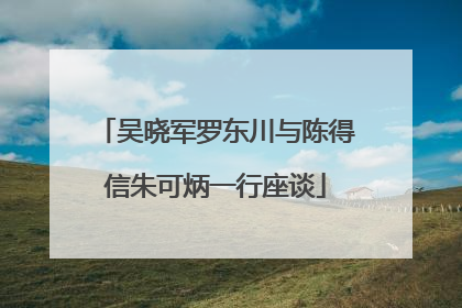 吴晓军罗东川与陈得信朱可炳一行座谈