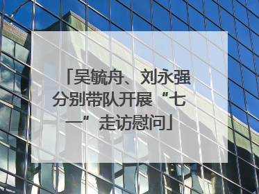 吴毓舟、刘永强分别带队开展“七一”走访慰问