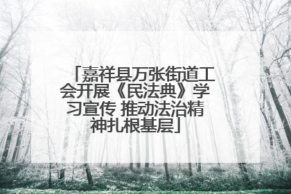 嘉祥县万张街道工会开展《民法典》学习宣传 推动法治精神扎根基层