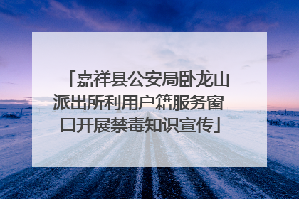 嘉祥县公安局卧龙山派出所利用户籍服务窗口开展禁毒知识宣传
