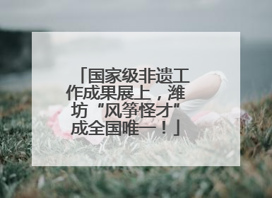 国家级非遗工作成果展上，潍坊“风筝怪才”成全国唯一！