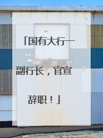 国有大行一副行长，官宣辞职！