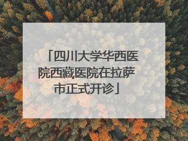 四川大学华西医院西藏医院在拉萨市正式开诊