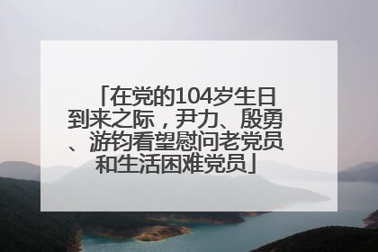 在党的104岁生日到来之际，尹力、殷勇、游钧看望慰问老党员和生活困难党员