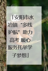 安阳市水冶镇“多线护航”助力高考 暖心服务托举学子梦想