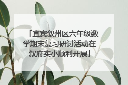 宜宾叙州区六年级数学期末复习研讨活动在叙府实小顺利开展