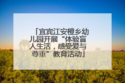宜宾江安橙乡幼儿园开展“体验盲人生活，感受爱与尊重”教育活动