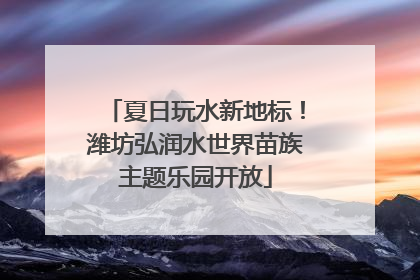 夏日玩水新地标！潍坊弘润水世界苗族主题乐园开放
