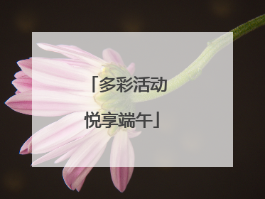 多彩活动 悦享端午
