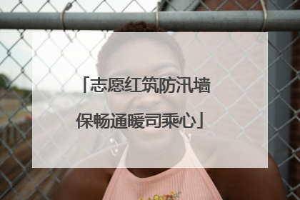 志愿红筑防汛墙 保畅通暖司乘心