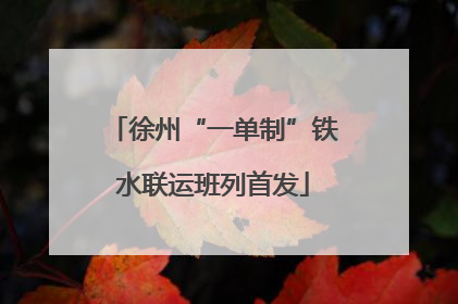 徐州“一单制”铁水联运班列首发