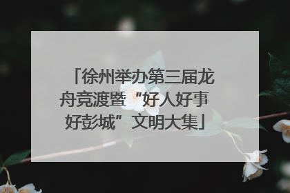 徐州举办第三届龙舟竞渡暨“好人好事好彭城”文明大集