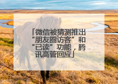 微信被猜测推出“朋友圈访客”和“已读”功能，腾讯高管回应