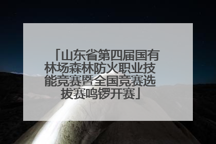 山东省第四届国有林场森林防火职业技能竞赛暨全国竞赛选拔赛鸣锣开赛