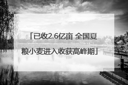 已收2.6亿亩 全国夏粮小麦进入收获高峰期