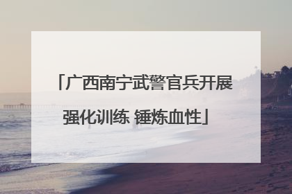 广西南宁武警官兵开展强化训练 锤炼血性