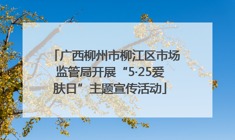 广西柳州市柳江区市场监管局开展“5·25爱肤日”主题宣传活动