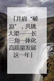 并肩“破浪”，共挑大梁——长三角一体化高质量发展这一年