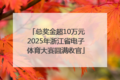 总奖金超10万元 2025年浙江省电子体育大赛圆满收官
