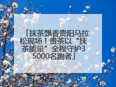 抹茶飘香贵阳马拉松现场！贵茶以“抹茶能量”全程守护35000名跑者