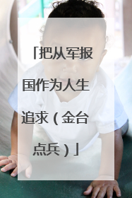 把从军报国作为人生追求（金台点兵）