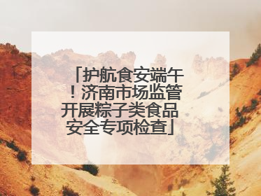 护航食安端午！济南市场监管开展粽子类食品安全专项检查