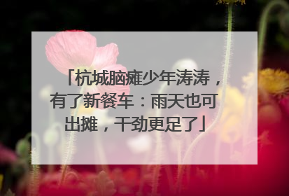 杭城脑瘫少年涛涛，有了新餐车：雨天也可出摊，干劲更足了