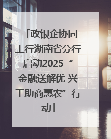 政银企协同 工行湖南省分行启动2025“金融送解优 兴工助商惠农”行动