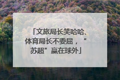 文旅局长笑哈哈、体育局长不委屈，“苏超”赢在球外