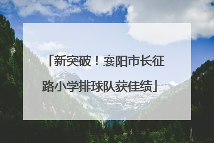 新突破！襄阳市长征路小学排球队获佳绩