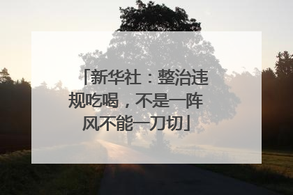 新华社：整治违规吃喝，不是一阵风不能一刀切