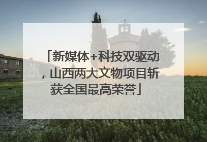 新媒体+科技双驱动，山西两大文物项目斩获全国最高荣誉
