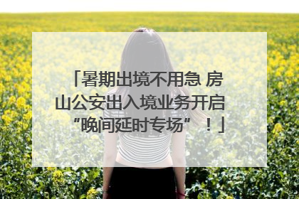 暑期出境不用急 房山公安出入境业务开启“晚间延时专场”！