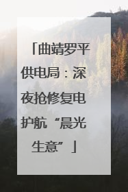 曲靖罗平供电局：深夜抢修复电护航“晨光生意”