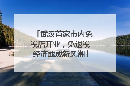 武汉首家市内免税店开业，免退税经济或成新风潮