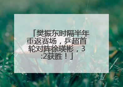 樊振东时隔半年重返赛场，乒超首轮对阵徐瑛彬，3:2获胜！