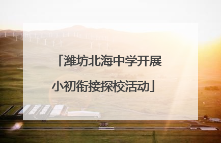潍坊北海中学开展小初衔接探校活动
