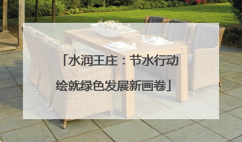 水润王庄：节水行动绘就绿色发展新画卷