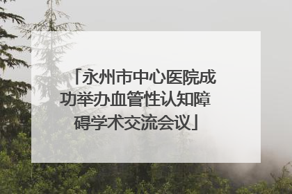 永州市中心医院成功举办血管性认知障碍学术交流会议