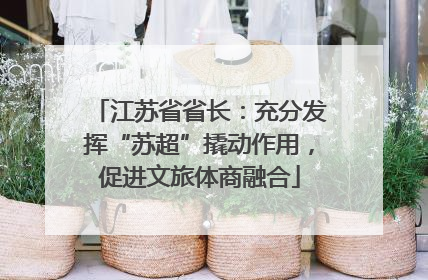 江苏省省长：充分发挥“苏超”撬动作用，促进文旅体商融合