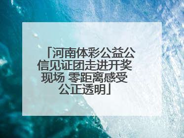 河南体彩公益公信见证团走进开奖现场 零距离感受公正透明