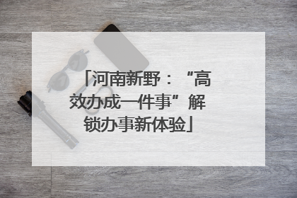 河南新野：“高效办成一件事”解锁办事新体验